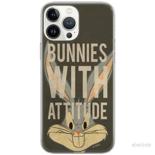 ERT GROUP mobiltelefonfodral för Apple Iphone 11 PRO originalt och officiellt licensierat Looney Tunes mönster Bugs 007 Vit anpassad till formen på mobiltelefonen, fodral tillverkad av TPU plast 5903040106181