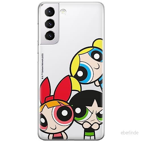 ERT GROUP mobiltelefonfodral för Samsung S21 originalt och officiellt licensierat The Powerpuff Girls mönster 015 anpassad till formen på mobiltelefonen, gedeeltelijk transparant 5905511963705