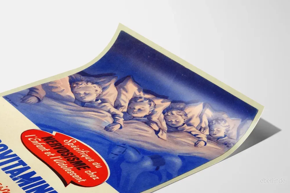 Vintageposter Nérovitamine 4 - Väggdekoration för sovande barn - Bild 3