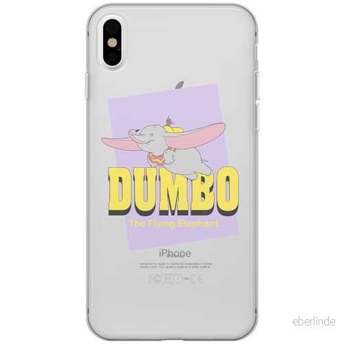 ERT GROUP mobiltelefonfodral för Apple Iphone X/XS originalt och officiellt licensierat Disney mönster Dumbo 005 Vit optimalt anpassad till formen på mobiltelefonen, gedeeltelijk transparant 5902980151459