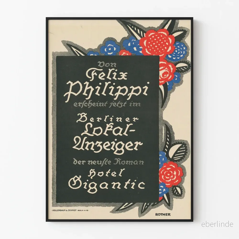 Vintageposter Don Felix Philippi Berliner Lokal-Anzeiger