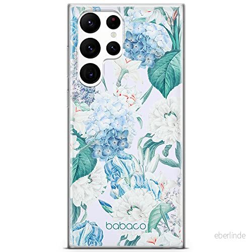 ERT GROUP mobiltelefonfodral för Samsung S22 ULTRA originalt och officiellt licensierat Babaco mönster Flowers 028 optimalt anpassad till formen på mobiltelefonen, fodral tillverkad av TPU plast 5905131269935