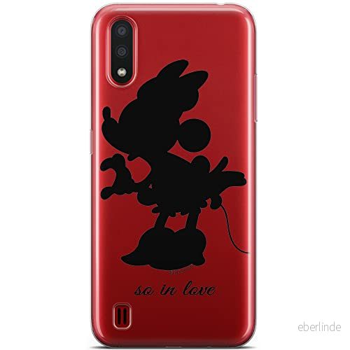 ERT GROUP mobiltelefonfodral för Samsung A01 originalt och officiellt licensierat Disney mönster Minnie 002 optimalt anpassad till formen på mobiltelefonen, gedeeltelijk transparant 5904805430190