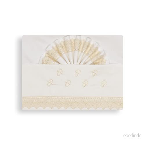 Beige chupetes lakan set med vaggor 8435440395454