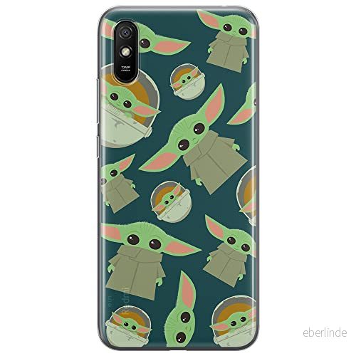 ERT GROUP mobiltelefonfodral för Xiaomi REDMI 9A originalt och officiellt licensierat Star Wars mönster Baby Yoda 006 optimalt anpassad till formen på mobiltelefonen, fodral tillverkad av TPU plast 5903040369449