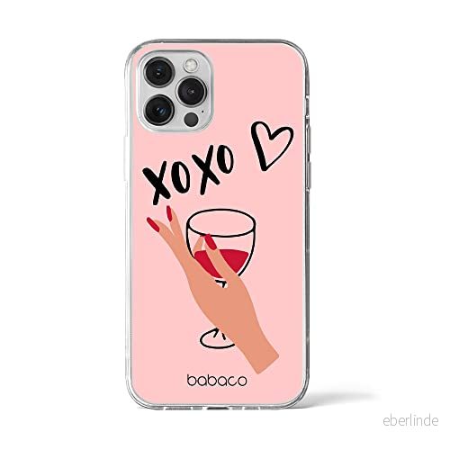 ERT GROUP mobiltelefonfodral för Apple Iphone 12 PRO MAX originalt och officiellt licensierat Babaco mönster XOXO 001 Vit anpassad till formen på mobiltelefonen, fodral tillverkad av TPU plast 5904805043901