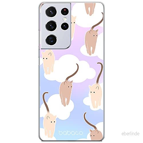 ERT GROUP mobiltelefonfodral för Samsung S21 ULTRA originalt och officiellt licensierat Babaco mönster Cats 015 optimalt anpassad till formen på mobiltelefonen, fodral tillverkad av TPU plast 5905131072931