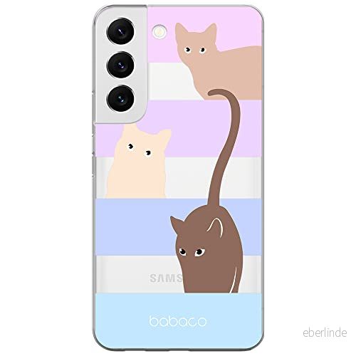 ERT GROUP mobiltelefonfodral för Samsung S22 originalt och officiellt licensierat Babaco mönster Cats 014 optimalt anpassad till formen på mobiltelefonen, gedeeltelijk transparant 5905131068736
