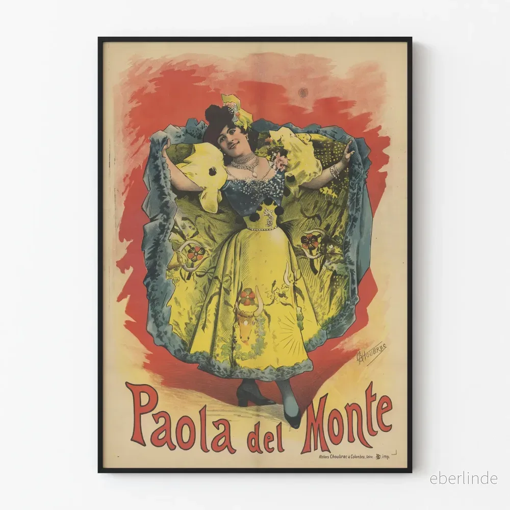 Vintageposter av Paola del Monte – Färgglad och elegant väggdekoration