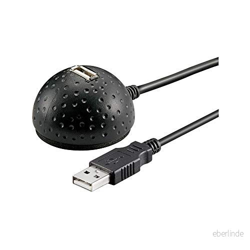 Pro USB 2.0 Hi Speed extension cable with desktop foot black 4040849689130