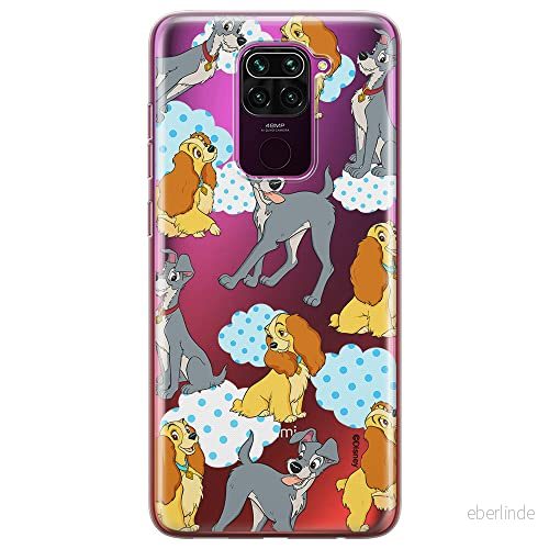 ERT GROUP mobiltelefonfodral för Xiaomi REDMI NOTE 9 originalt och officiellt licensierat Disney mönster Lady and the Tramp 004 anpassad till formen på mobiltelefonen, gedeeltelijk transparant 5905131774354
