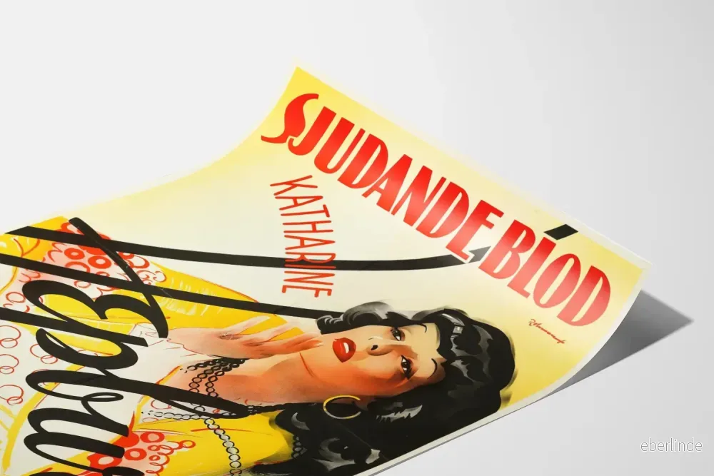 Vintagefilmposter Sjudande Blod med kvinnoporträtt - Bild 3