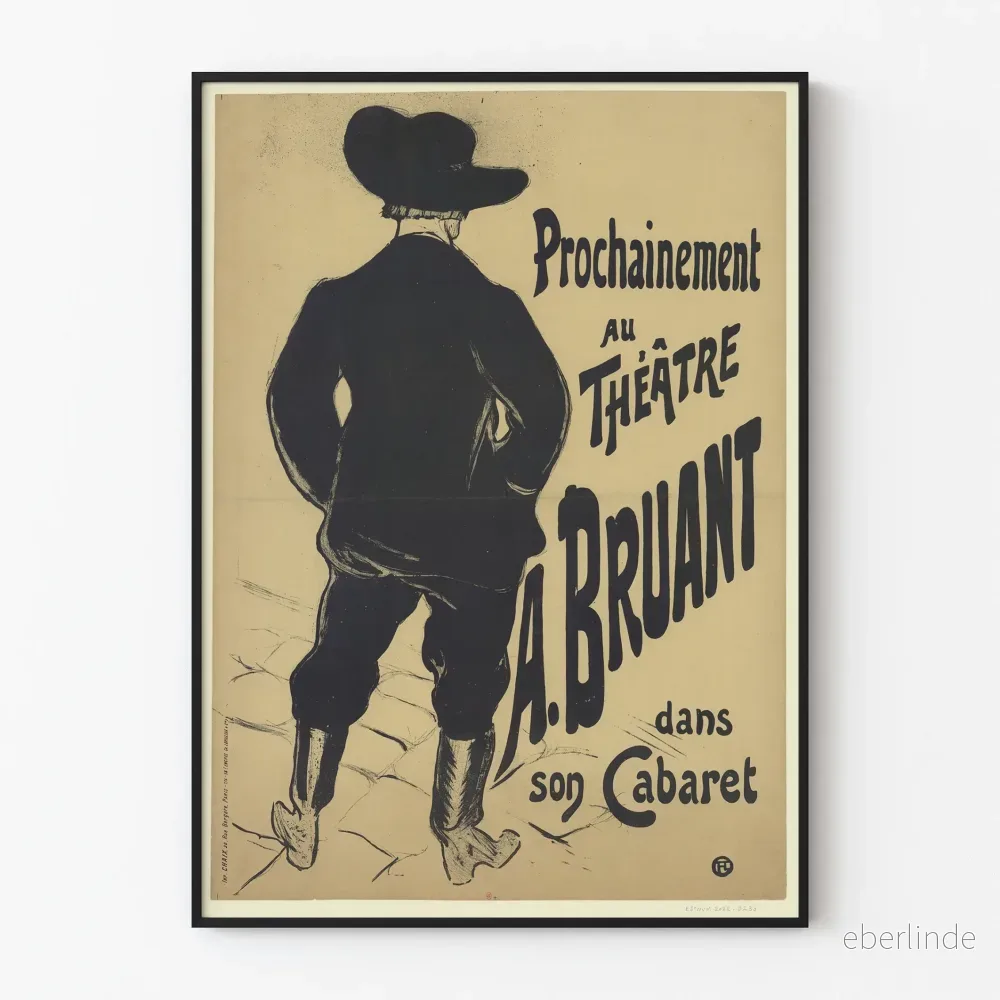 Vintageposter Kommande till teatern A. Bruant