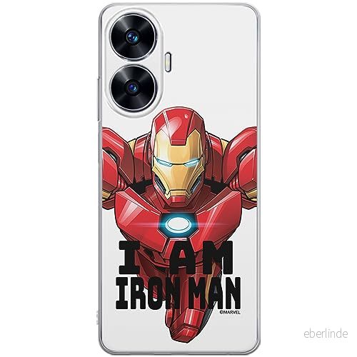 ERT GROUP mobiltelefonfodral för Realme C55 originalt och officiellt licensierat Marvel mönster Iron Man 029 optimalt anpassad till formen på mobiltelefonen, fodral tillverkad av TPU plast 5905511865924