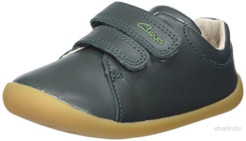 Clarks Roamer Craft T Sneaker, grönt läder, 2 brittiskt barn 5059680382895