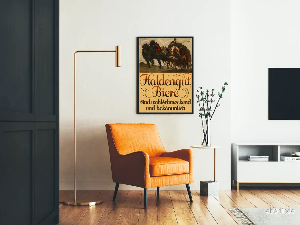 Vintageposter Haldengut Bière - Retro väggdekoration - Bild 2