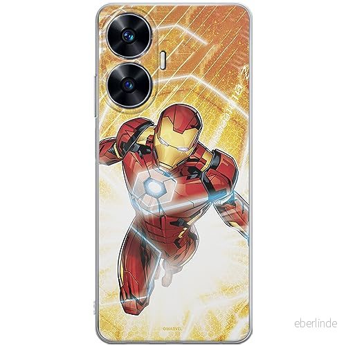 ERT GROUP mobiltelefonfodral för Realme C55 originalt och officiellt licensierat Marvel mönster Iron Man 007 optimalt anpassad till formen på mobiltelefonen, fodral tillverkad av TPU plast 5905511874261