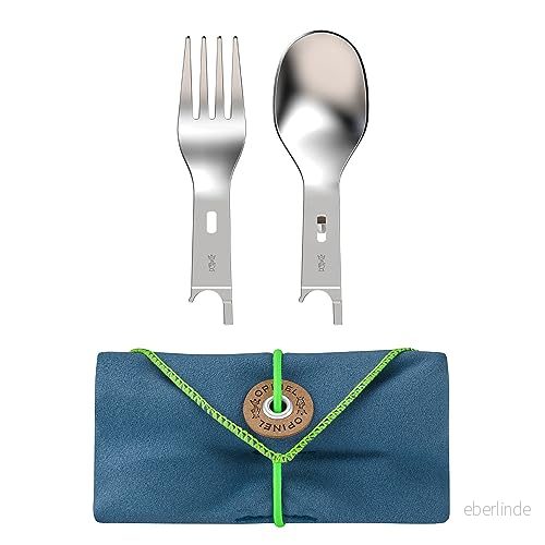 Opinel PICNIC PLUS 3 delat set, lämplig för kniven nr. 08, en gaffel och sked, total längd 10,5 cm, 254635 3123840025013