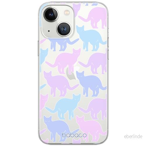 ERT GROUP mobiltelefonfodral för Iphone 13 MINI originalt och officiellt licensierat Babaco mönster Cats 011 optimalt anpassad till formen på mobiltelefonen, gedeeltelijk transparant 5905131071132