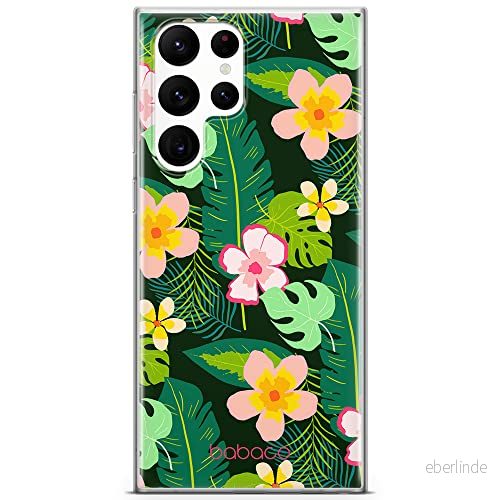 ERT GROUP mobiltelefonfodral för Samsung S22 ULTRA originalt och officiellt licensierat Babaco mönster Flowers 019 optimalt anpassad till formen på mobiltelefonen, fodral tillverkad av TPU plast 5904805285769
