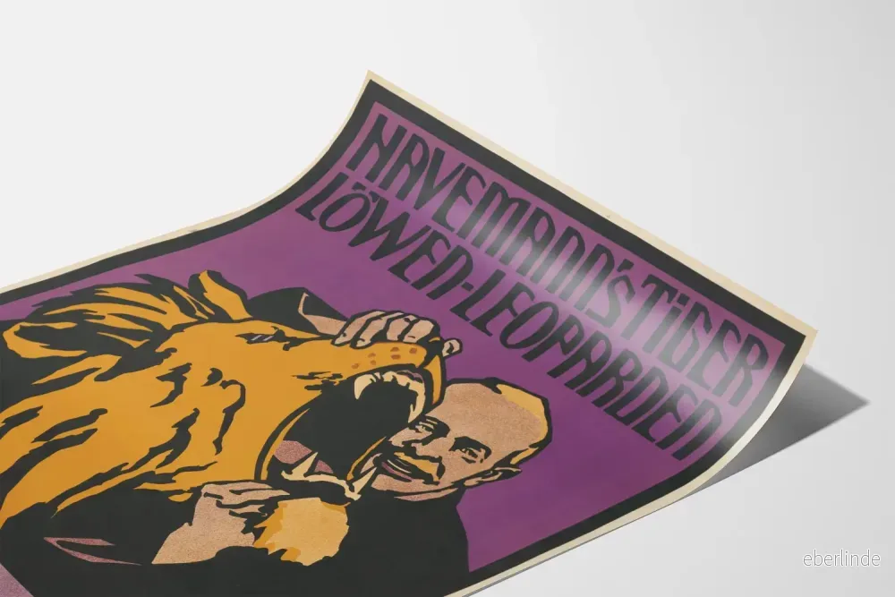 Vintageposter Havemann’s Tiger Lejon Leoparden - Djurmotiv för väggdekoration - Bild 3