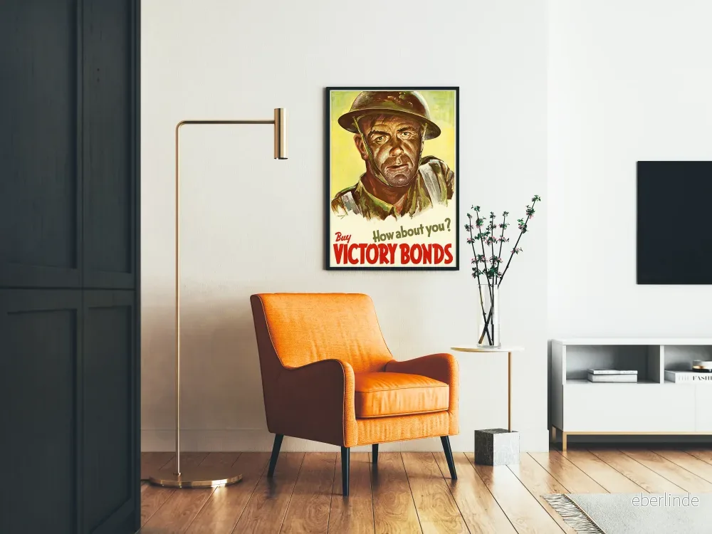 Vintageposter Soldat Krig Köp Segersedlar - Bild 2