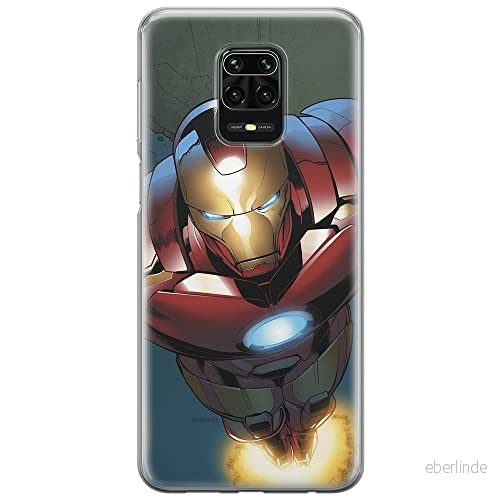ERT GROUP mobiltelefonfodral för Xiaomi REDMI NOTE 9 PRO/ 9S originalt och officiellt licensierat Marvel mönster Iron Man 017 anpassad till formen på mobiltelefonen, fodral tillverkad av TPU plast 5903040322031