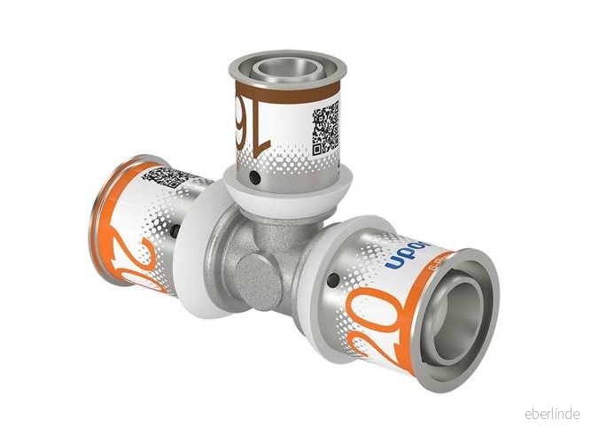 Uponor S-PRESS Plus T-Rör 20-16-20 6414905218882