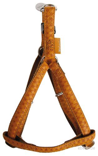MAC Zolux Leather hundsele, justerbar, 20 mm, gul 3484152206072