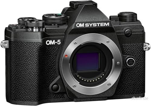 OM SYSTEM 5 Micro Four Thirds systemkamera, 20 MP live MOS sensor, förbättrad femaxlig bildstabiliserare, IP53, Handheld High Res Shot, svart 4545350053949