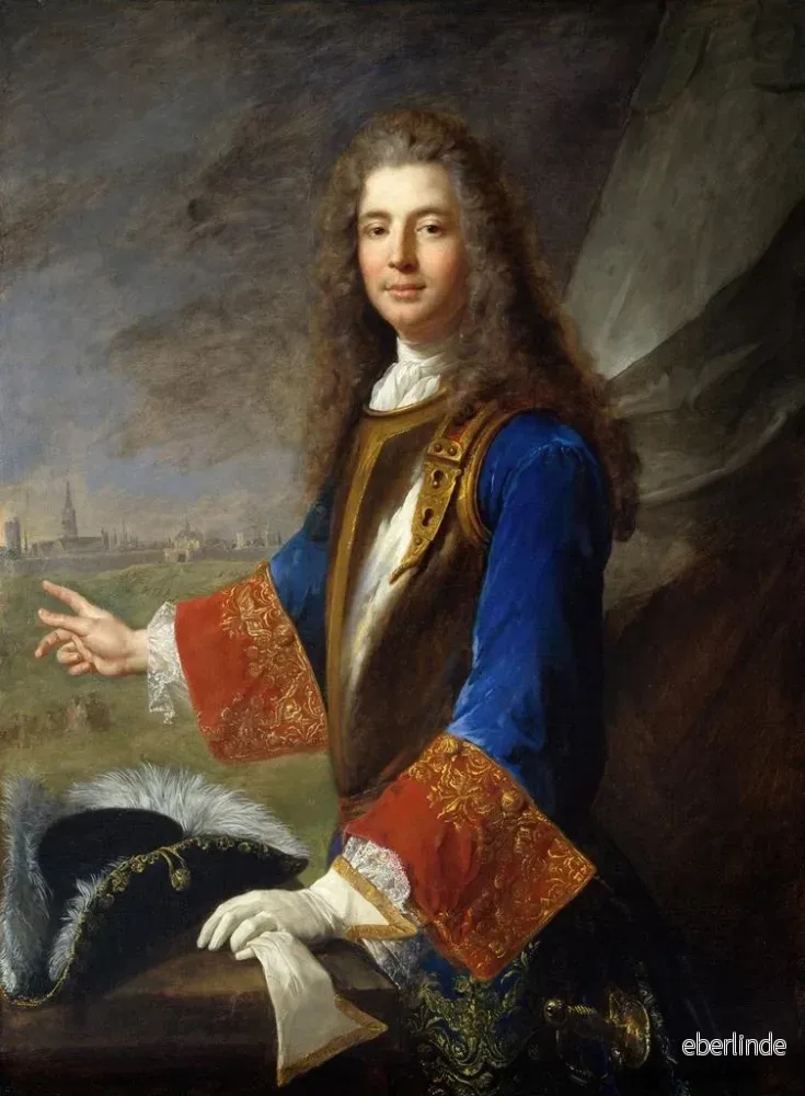 Målning Charles François Marie de Custine Chevalier de Wiltz - Alexis Simon Belle | Konsttryck - Bild 2