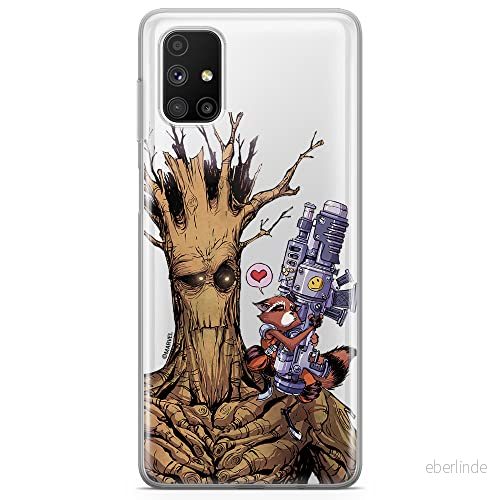 ERT GROUP mobiltelefonfodral för Samsung M51 originalt och officiellt licensierat Marvel mönster Guardians of the Galaxy 001 optimalt anpassad till formen på mobiltelefonen, gedeeltelijk transparant 5903040502396