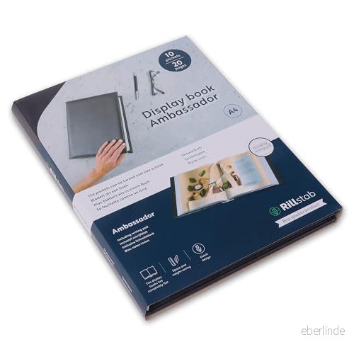 Rillstab RI98014 målarbok ambassadör A4, 10 väskor svart 8712794980148