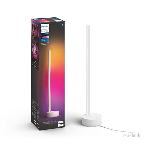Philips Hue Play Gradient Signe bordslampa vit: Bordarmatur, White and Color, flerfärgfunktion, Zigbee & BT, röststyrning via Amazon Alexa, Google Home, Siri 8718696176238