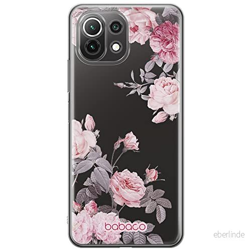 ERT GROUP mobiltelefonfodral för Xiaomi 11 LITE 4G/5G originalt och officiellt licensierat Babaco mönster Flowers 055, gedeeltelijk transparant 5905131357403