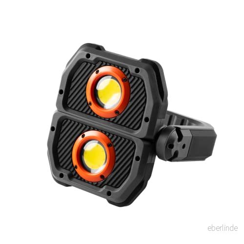 NEBO Omni 3K Lumen arbet för handlare och vattentålig bärbar med dubbel COB utgång USB C uppladdningsbar ficklampa roterande magnetiskt handtag, NEB WLT 1008, svart 5060063229744