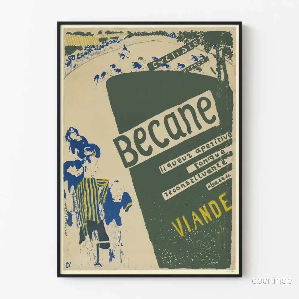 Vintageposter för Bécane likör för cyklister
