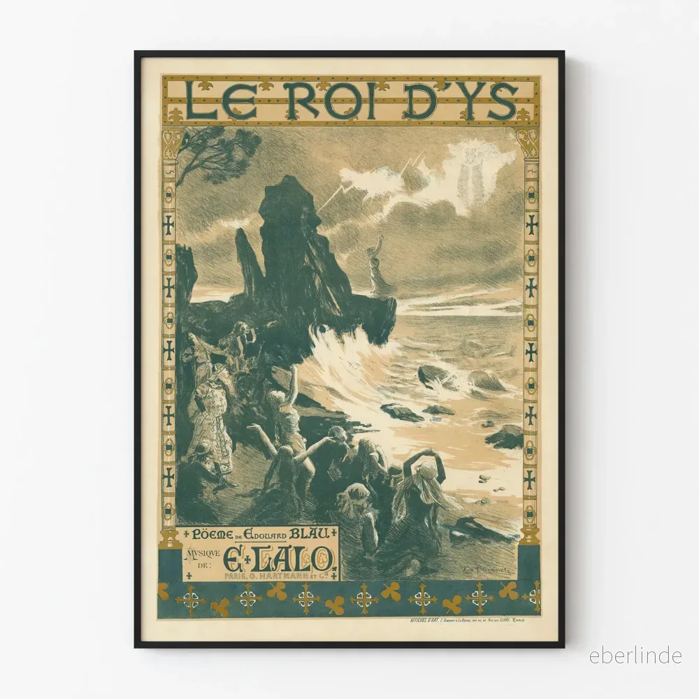 Kunstposter Le Roi d'Ys för vintage väggdekoration