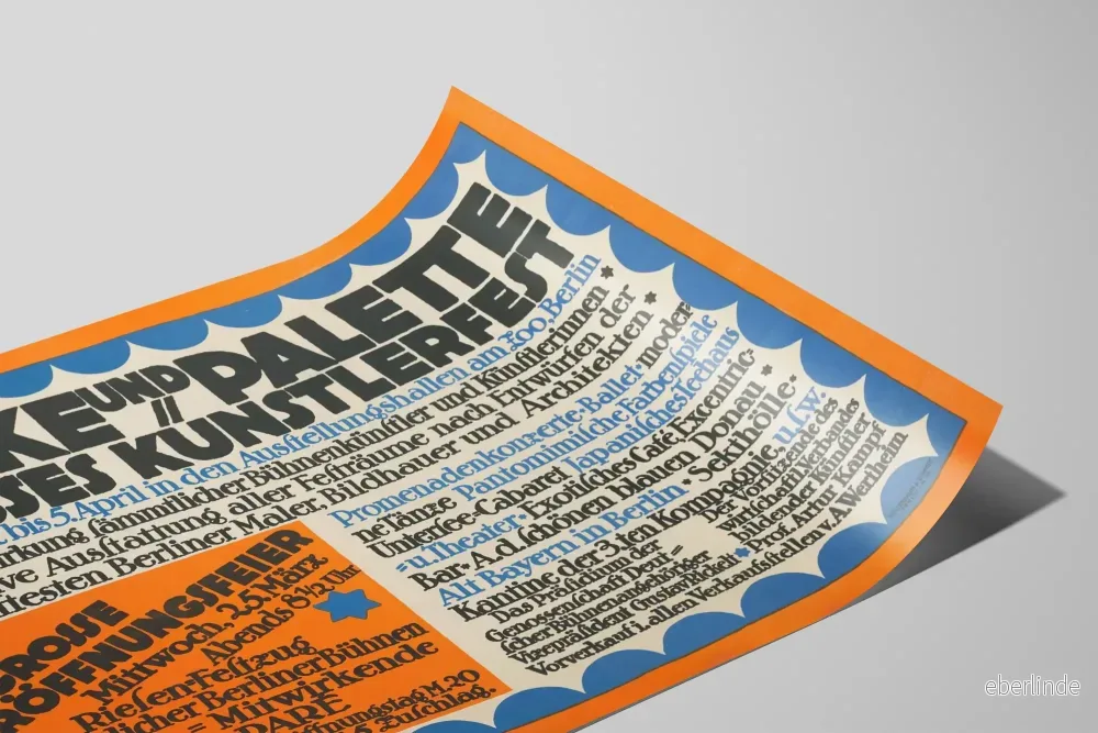 Evenemangsposter Maske och dekorativ palett vintage - Bild 2