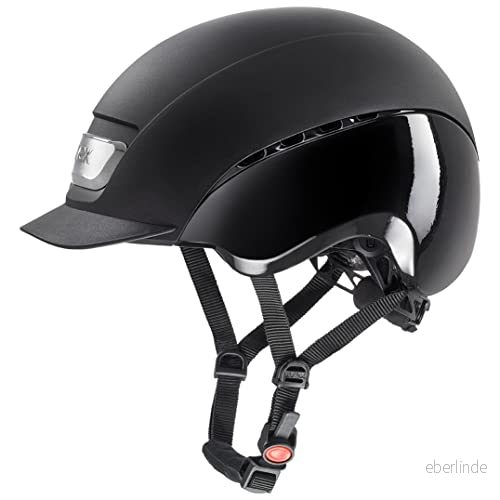 uvex elexxion pro robust ridhjälm för dam och herr individuell storleksanpassning optimal ventilation black matt shiny 54 55 cm 4043197315942