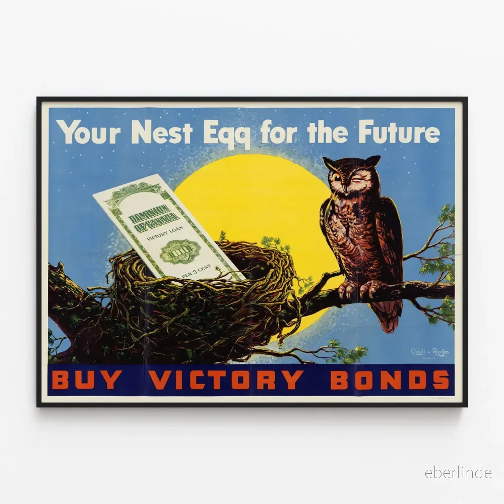 Vintageaffisch Your Nest Egg for the Future - Patriotisk väggdekoration