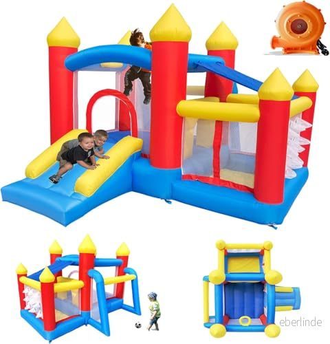 Ballsea barn hoppborg med fläkt. Lämplig för från 3 till 8 år, inomhus 312 x 272 200 cm 761594154738