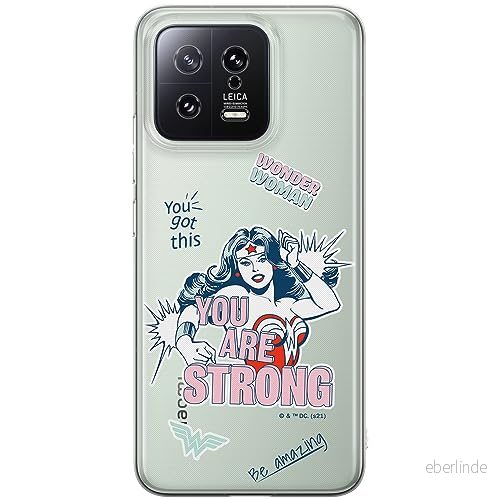 ERT GROUP mobiltelefonfodral för Xiaomi 13 originalt och officiellt licensierat DC mönster Wonder Woman 025 optimalt anpassad till formen på mobiltelefonen, gedeeltelijk transparant 5905511903893