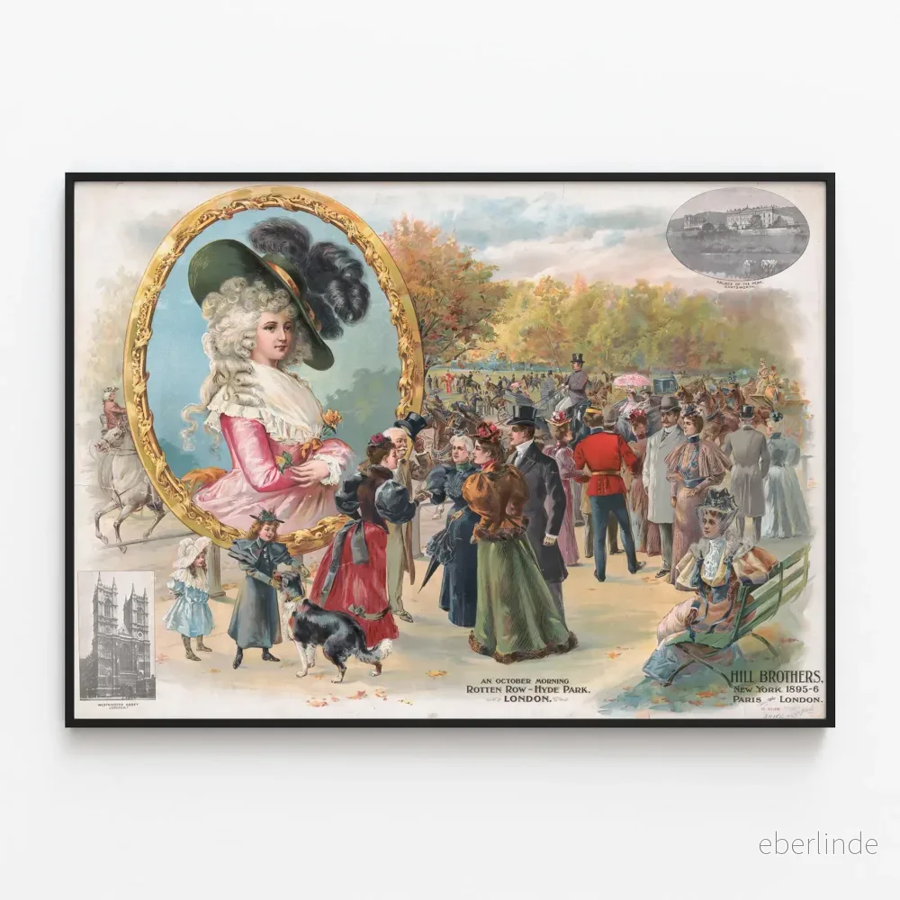Vintageposter av En oktobermorgon i Hyde Park, London