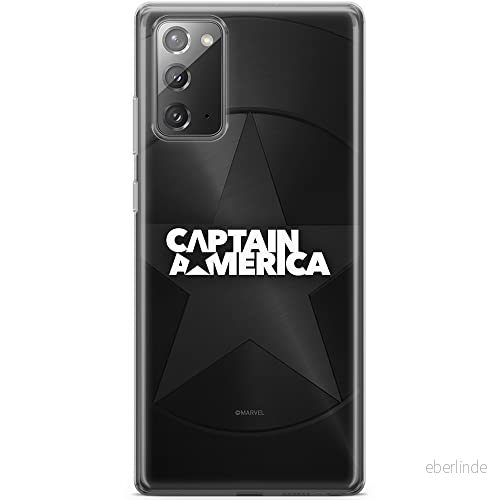 ERT GROUP mobiltelefonfodral för Samsung GALAXY NOTE 20 originalt och officiellt licensierat Marvel mönster Captain America 024 anpassad till formen på mobiltelefonen, fodral tillverkad av TPU plast 5903040459164