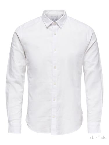 Only & Sons Onscaiden Solid Skjorta, Medium, White 5713750998774