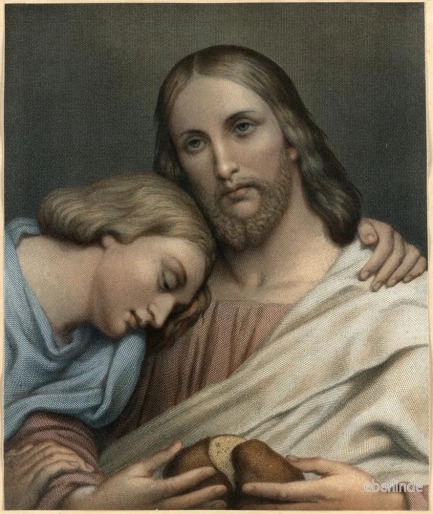 Målning Le Christ et saint Jean - Ary Scheffer | Konsttryck - Bild 2