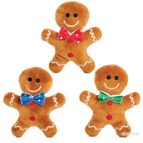 Baker Ross FX333 Ungar Mjuk Kram Pepparkaka Män 3 Bit Xmas Leksak 5063067002931
