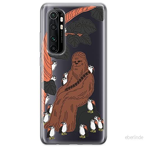 ERT GROUP mobiltelefonfodral för Xiaomi MI NOTE 10 Lite originalt och officiellt licensierat Star Wars mönster Chewbacca 006 optimalt anpassad till formen på mobiltelefonen, gedeeltelijk transparant 5904805589904