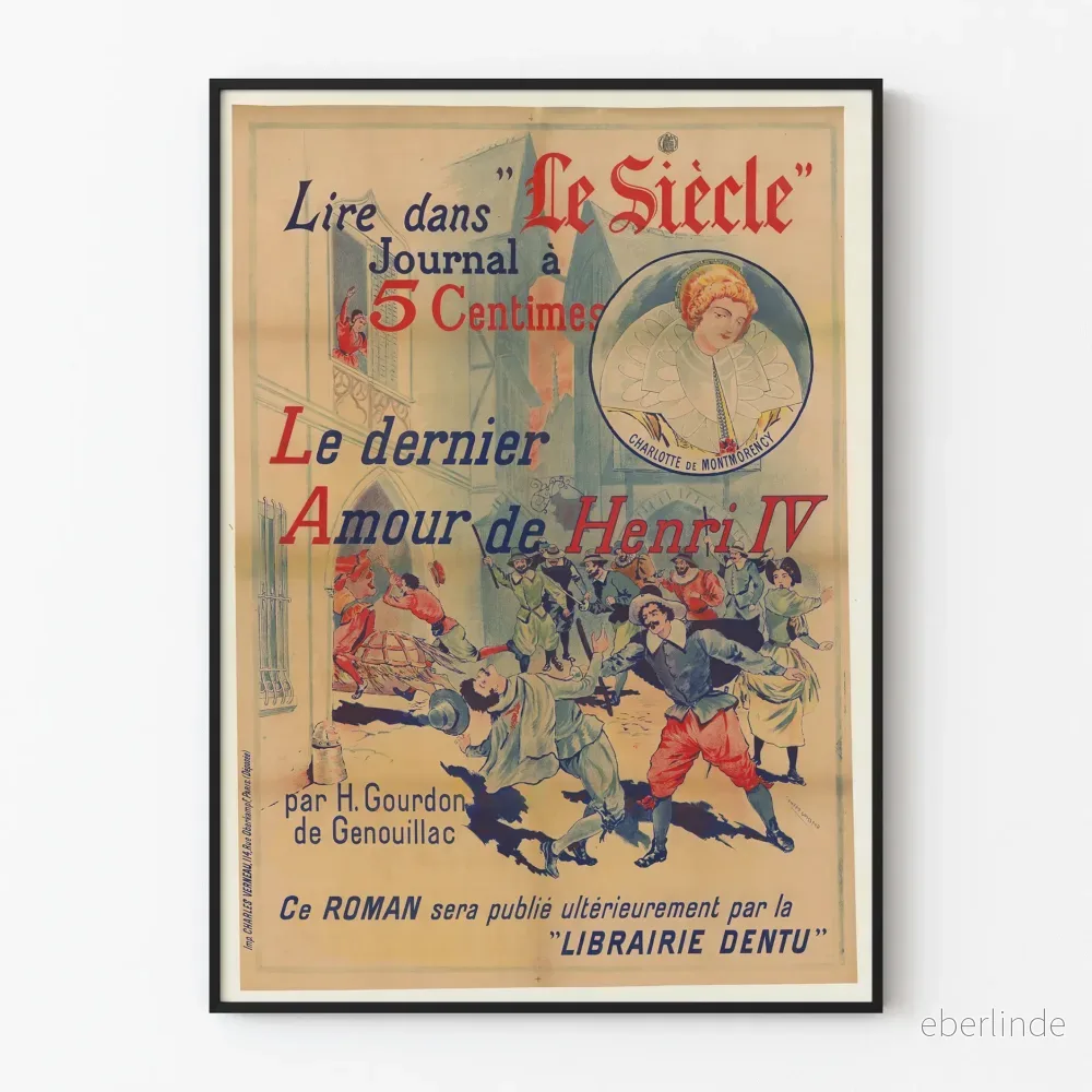 Vintageposter av Henri IV:s sista kärlek